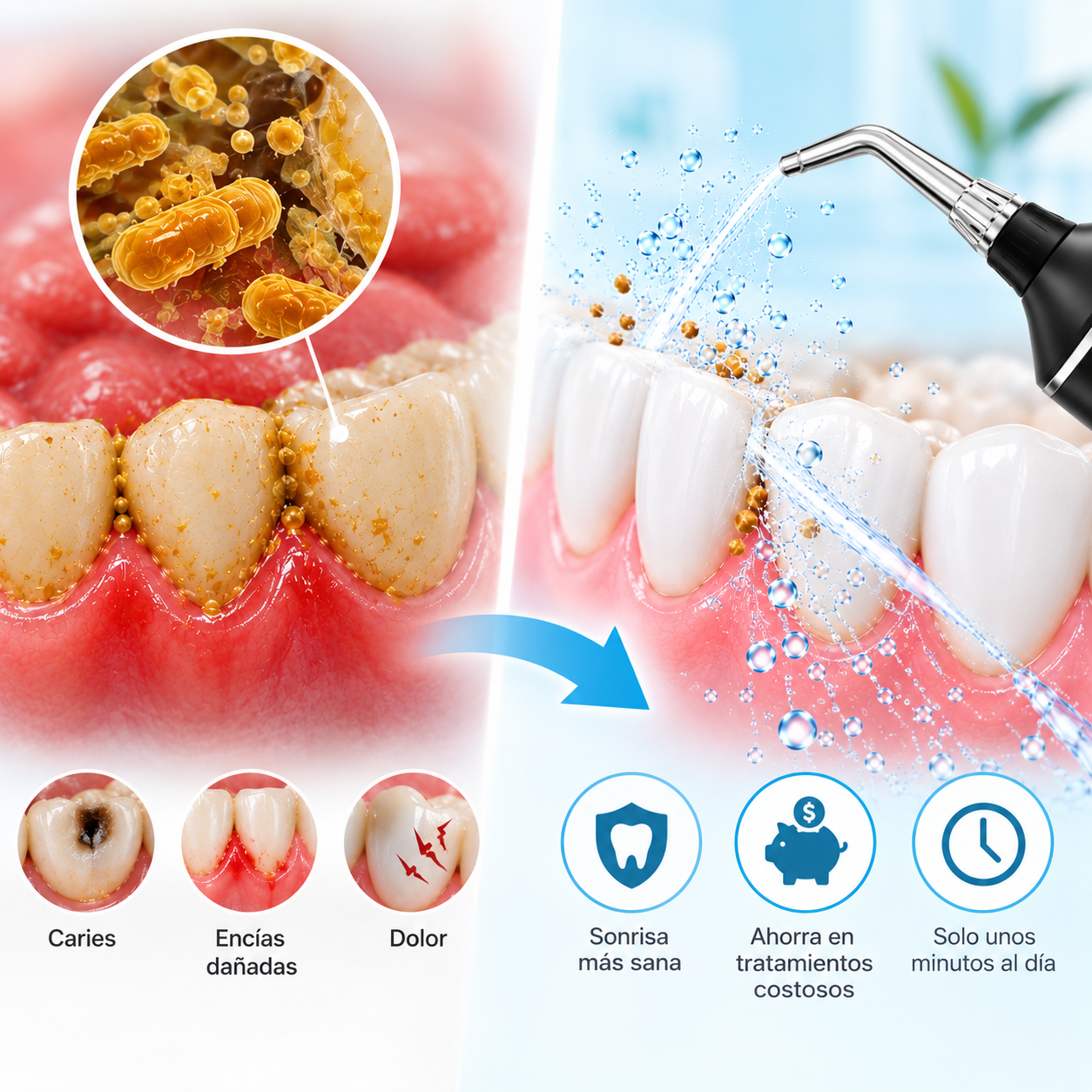 Irrigador Bucal de Limpieza Profunda