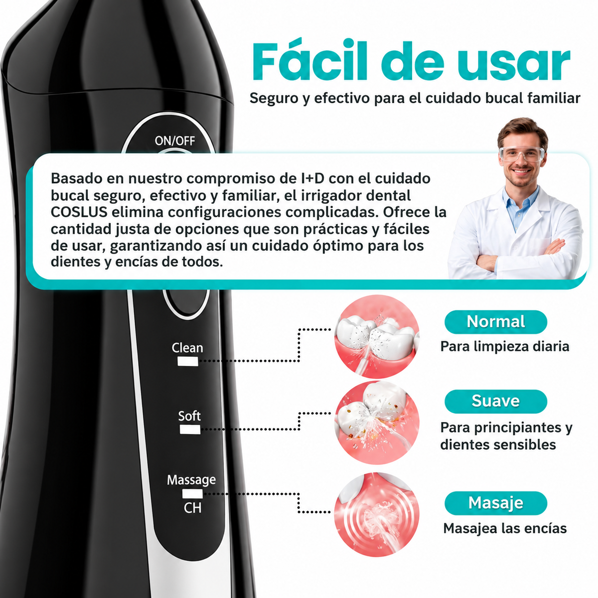 Irrigador Bucal de Limpieza Profunda